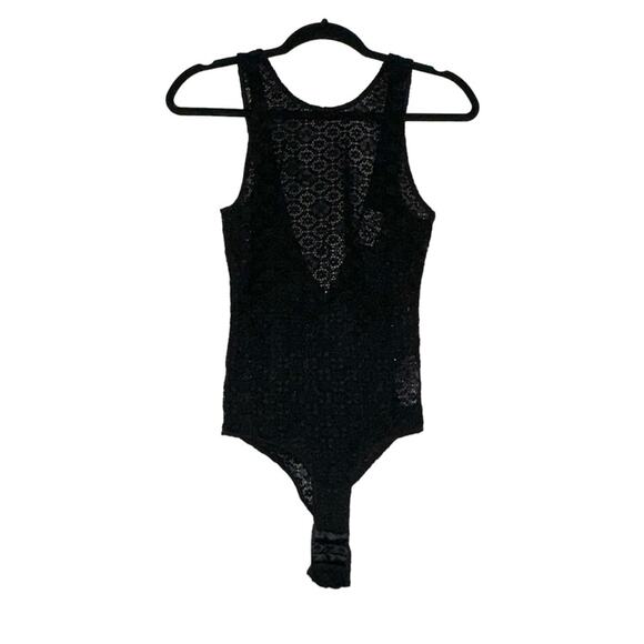 NEW Ganni Lace Black Sleeveless Twist Back Bodysuit XS - Picture 3 of 10